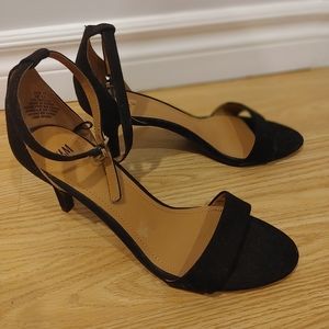 H&M Black Strap Heels